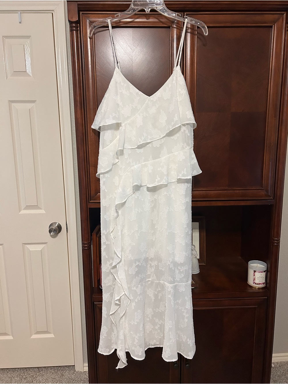 wild fable White Strapless Ruffle Slip Dress